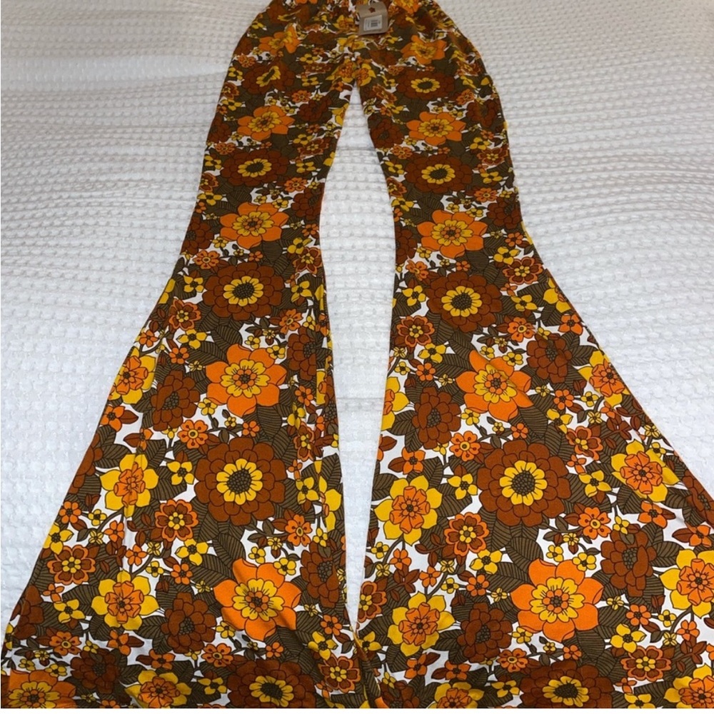 Festival floral flare pants